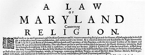 Maryland toleration act