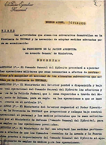 PRIMER DECRETO DE ANIQUILAMIENTO