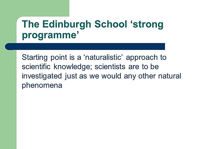 The Strong Programme