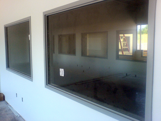Interior glass installed