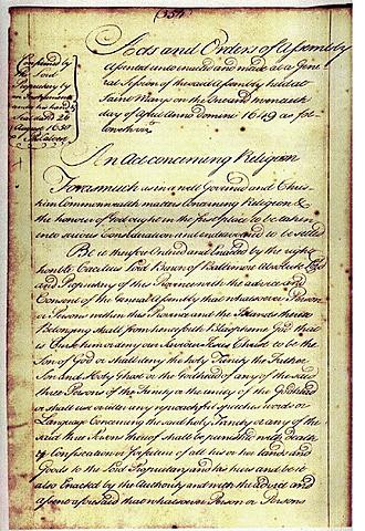 Maryland Toleration act