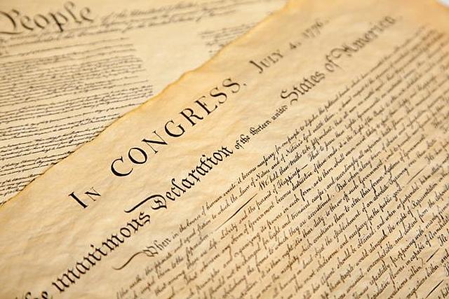 Den amerikanske revolusjonen Uavhengighetserklæringen.