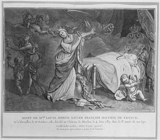 Death of oldest son, Louis Joseph Xavier.