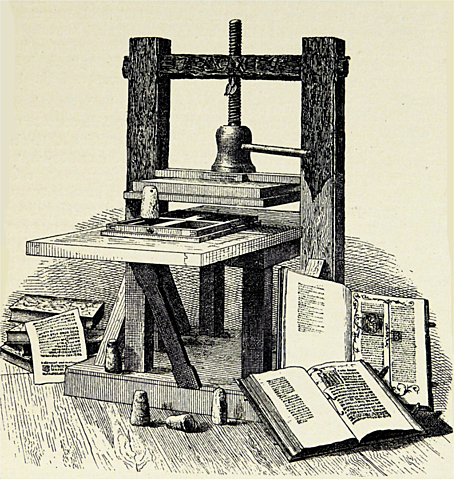 The printing press was invented