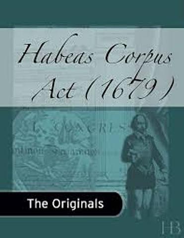 La Ley de Hábeas Corpus de 1679