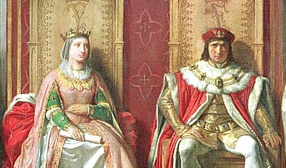 The marrige of Ferdinand of Aragon and Isabella of Castelle.