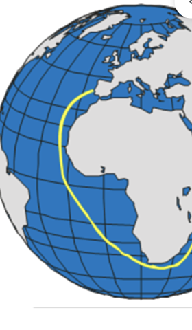 Voyage around the tip of Africa