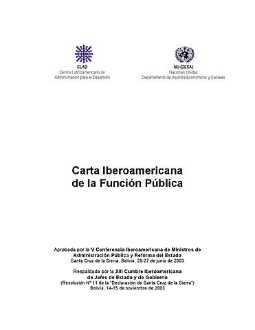 Carta Iberoamericana de la Función Pública