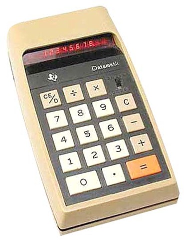 1971 Texas Instruments fabrica los microprocesadores y lanza la primera calculadora de peto con un microprocesador. 4ª generación