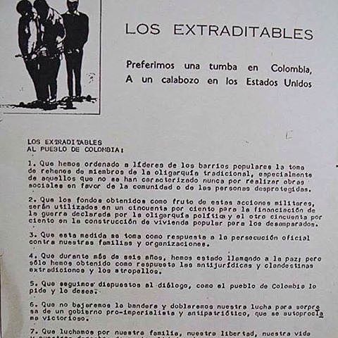 Creacion de los Extraditables