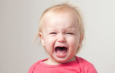 Cries when mom or dad leaves