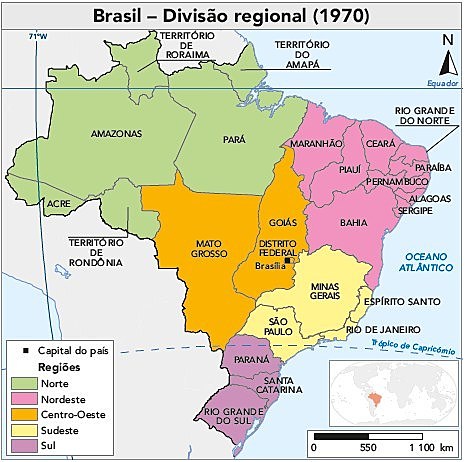 Divisão regional 1970