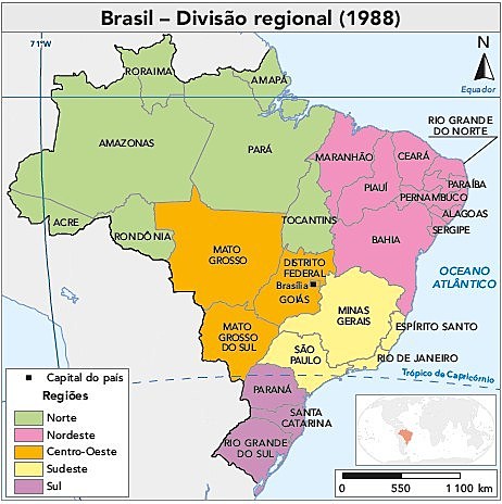 Divisão regional 1988