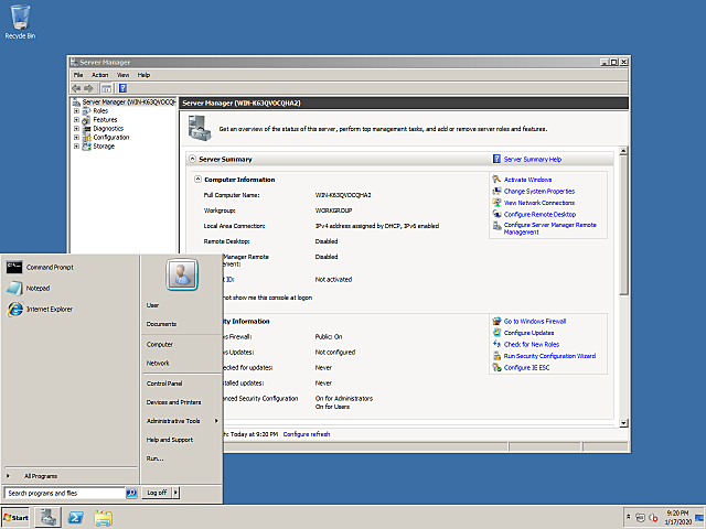 Windows NT 6.1 / Windows server 2008 R2