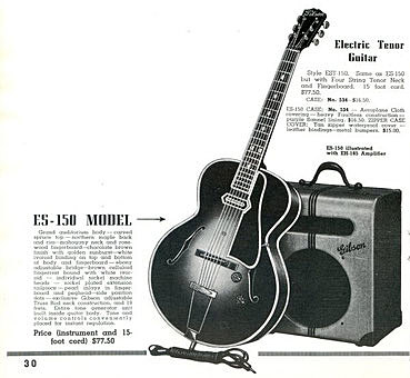 Primera guitarra Gibson eléctrica - ES-150.