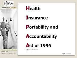 HIPAA - The Health Insurance Portability and Accountability Act