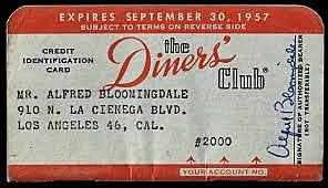 First Dinner credit Card