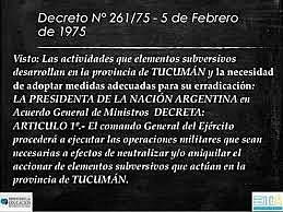 Firma del 1° Decreto de aniquilamiento