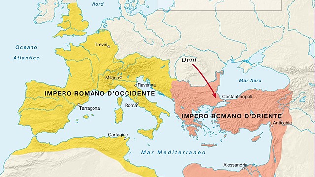 l' impero d'Oriente e d'Occidente