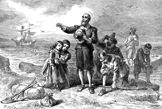 Coming of the Pilgrims in the Mayflower