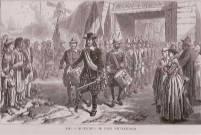 The English conquer New Amsterdam