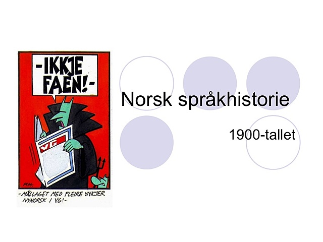 Språket på 1900tallet