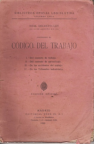 Código del trabajo (dictadura de Primo de Rivera)