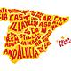 Free spain word map vector