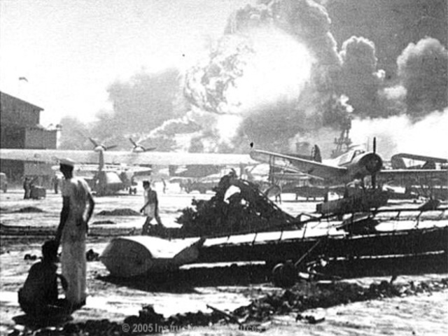 Japan attacks Pearl Harbor