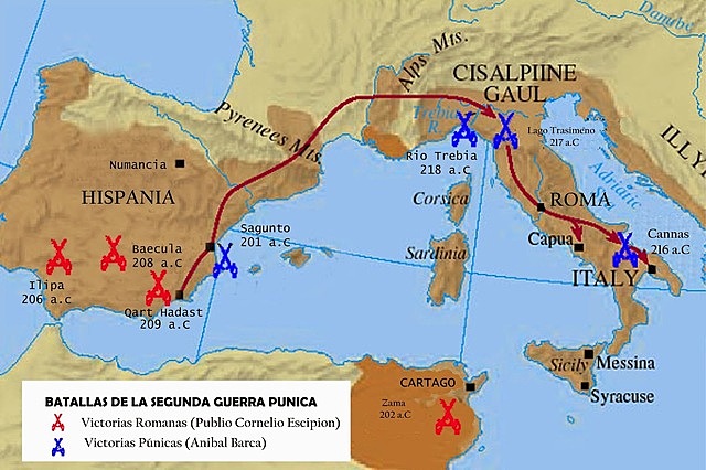 Desembarco de los romanos en Ampurias
