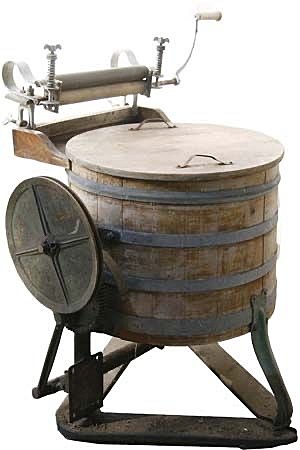 Invención de la lavadora antigua