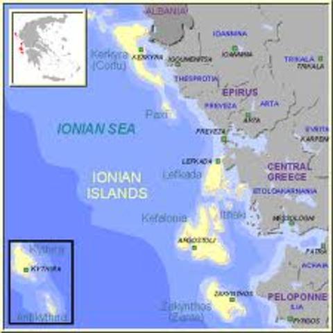 ionian and Achaian Greeks arive. (first known Greek speaking tribes)