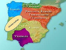 Hispania és invaïda per diversos pobes germànics