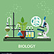 Biology laboratory workspace vector 9778512