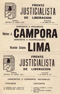 SE CONSAGRO LA FORMULA CAMPORA/ SOLANO LIMA