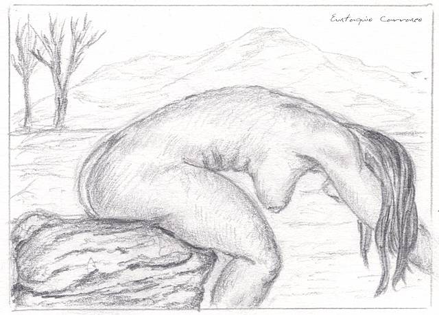 dibujo de una mujer joven.