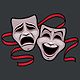 Comedy and tragedy theater masks