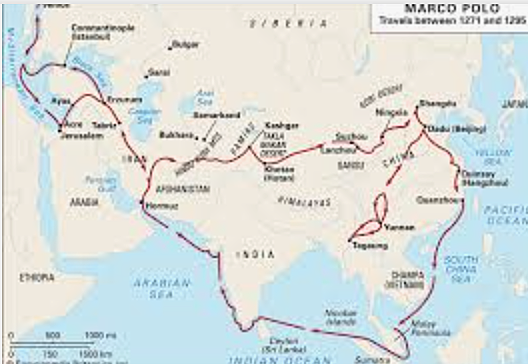Marco Polo travels to the East