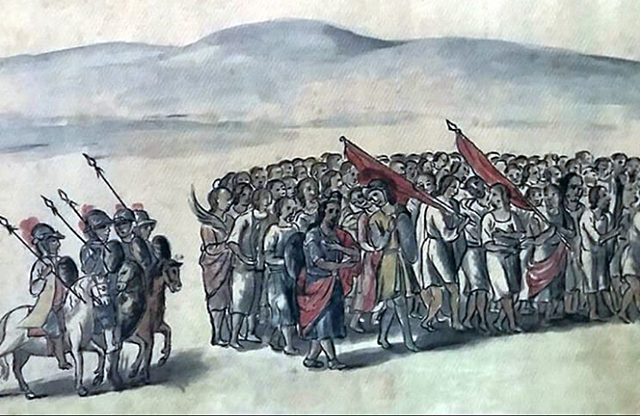 Llegada de Nuño Beltrán a Tzintzuntzan