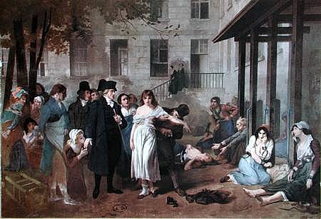 Dr. Phillipe Pinel (1745-1828) - Primero en Francia en preconizar el buen trato a los enfermos mentales.