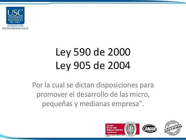 LA LEY 905 DE LA MICROPEQUEÑA Y MEDIANA EMPRESA 5 PROMOCION DEL DESSARROLLO