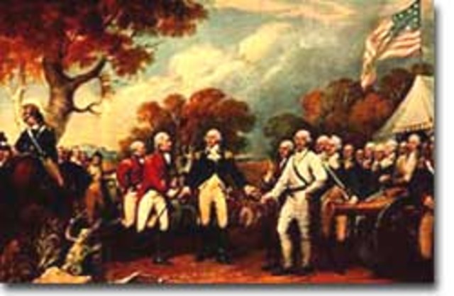 When British General John Burgoyne surrendered to the Patriots at Saratoga