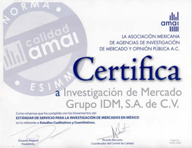 Certificación de proveedores
