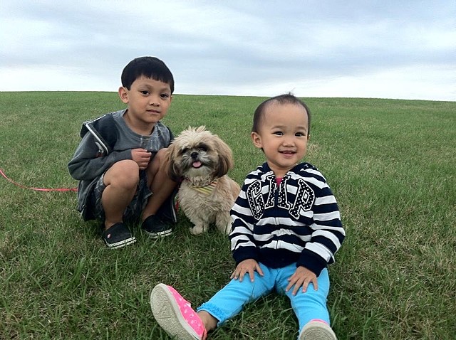 Vin got his 1st dog!