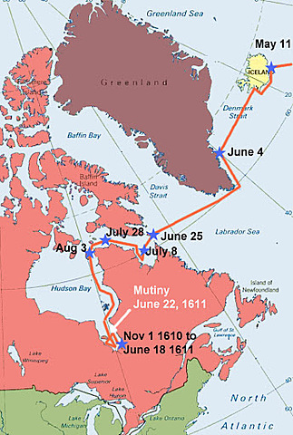 Henry Hudson - Sailed for England