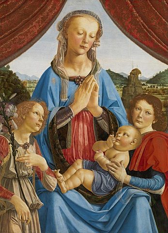 Madonna con il Bambino, Verrocchio (iniziata nel 1470)