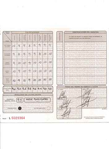 6º año de Primaria.