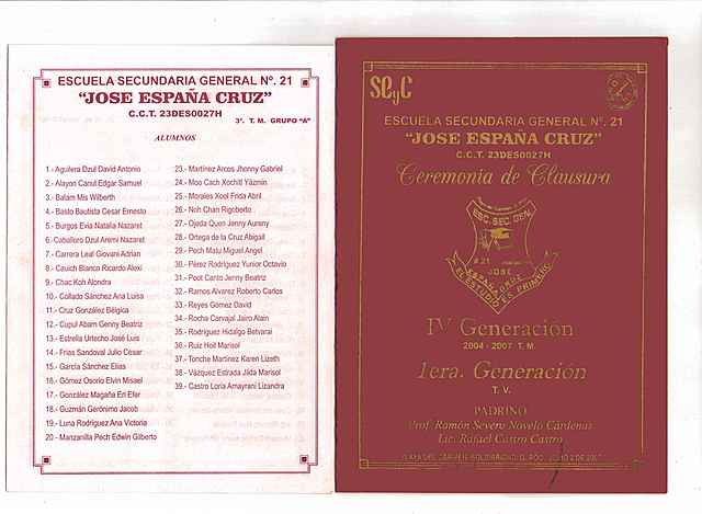 Graduación de la Secundaria.