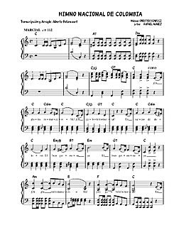 HIMNO NACIONAL DE COLOMBIA