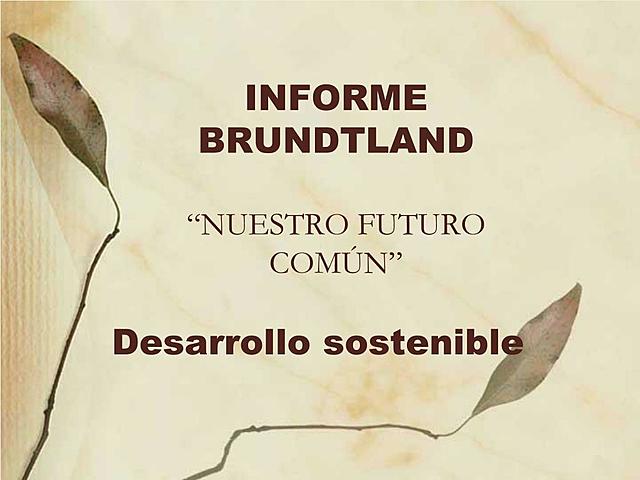NUESTRO FUTURO COMÚN (INFORME BRUNDTLAND)